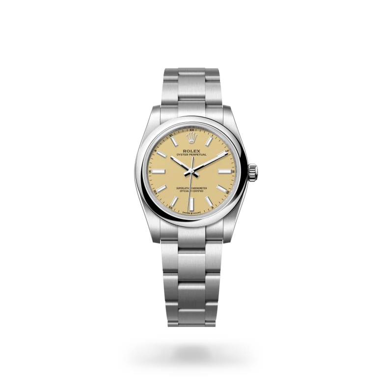 Oyster Perpetual Oyster, 34 mm, acero Oystersteel