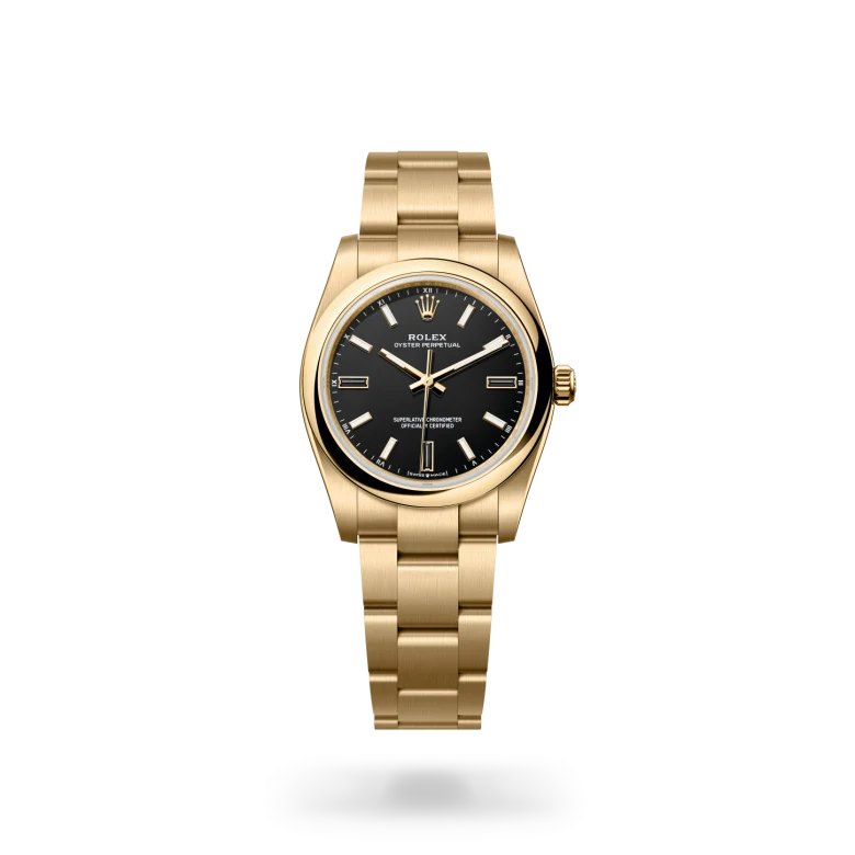 Oyster Perpetual 34 Oyster, 34 mm, oro amarillo