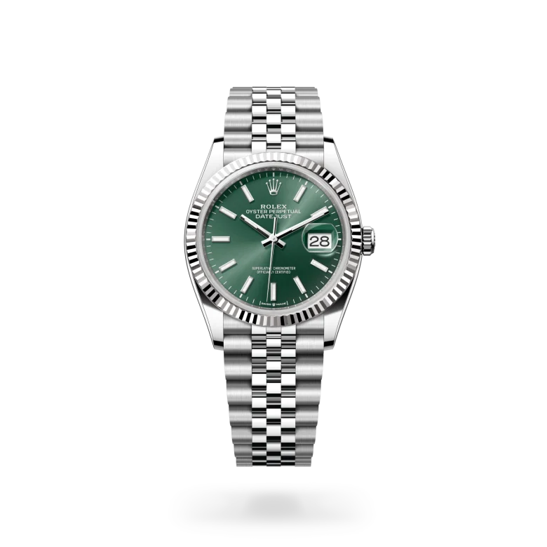 Datejust Oyster, 36 mm, acero Oystersteel y oro blanco