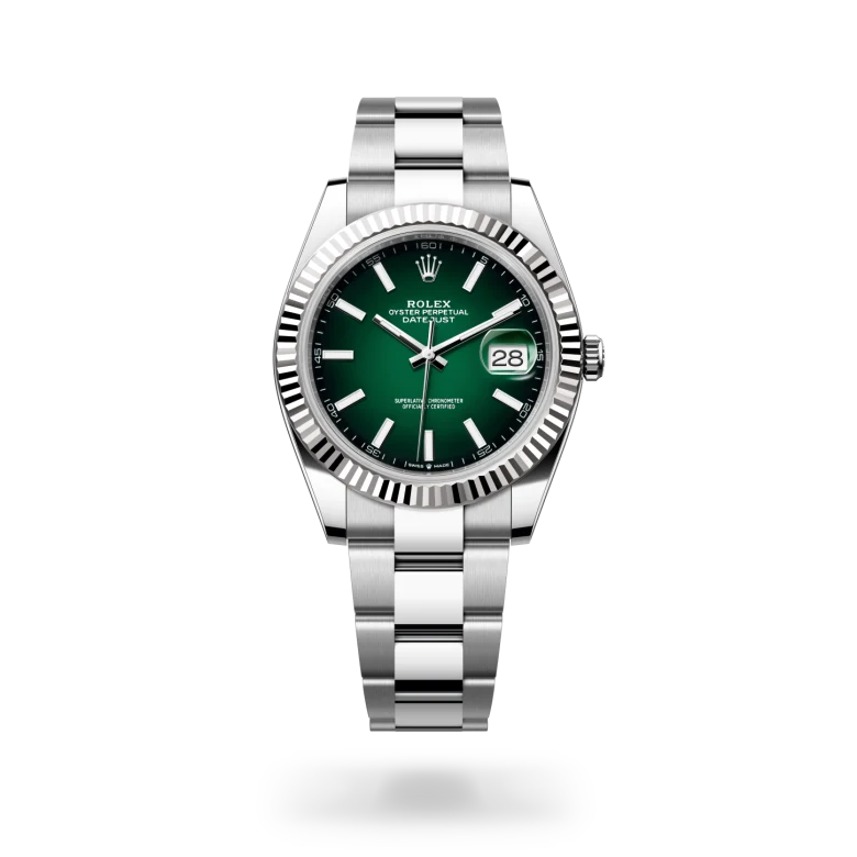 Datejust 41 Oyster, 41 mm, acero Oystersteel y oro blanco