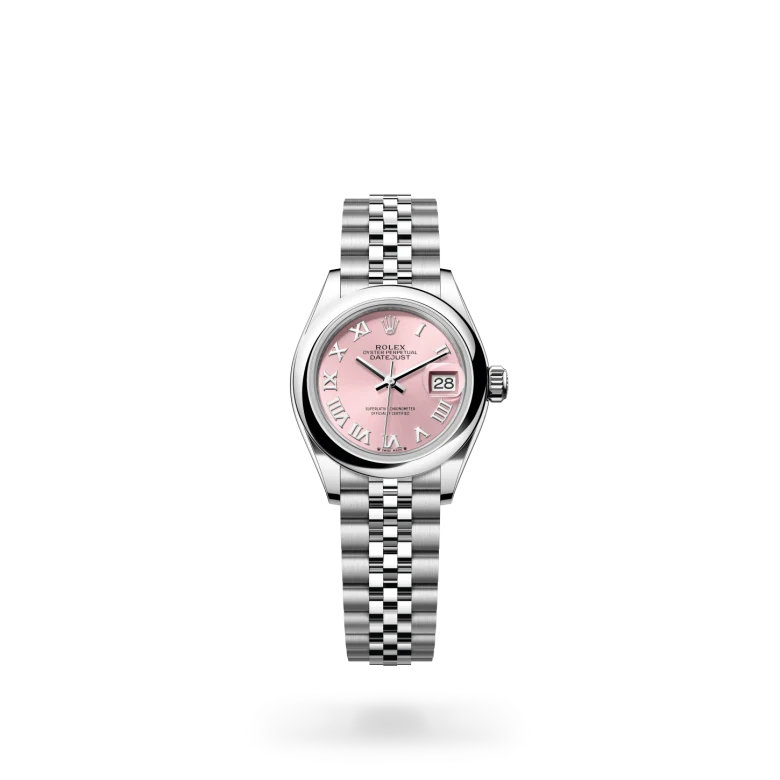 Lady-Datejust Oyster, 28 mm, acero Oystersteel