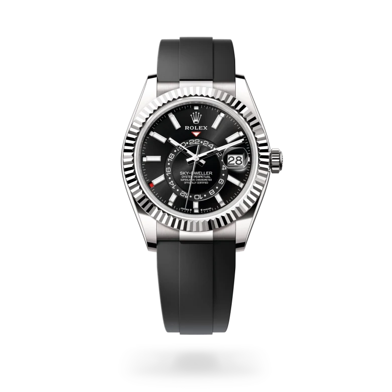 Sky-Dweller Oyster, 42 mm, oro blanco