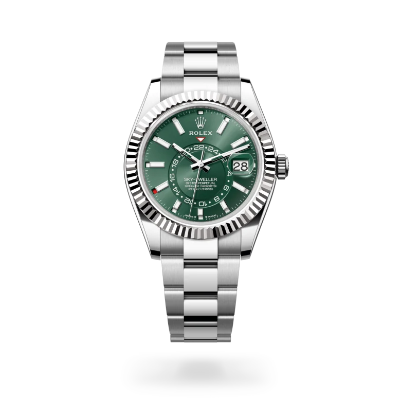 Sky-Dweller Oyster, 42 mm, acero Oystersteel y oro blanco